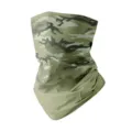 Tour de cou en soie glacée camouflage vert, masque facial sans couture pour cyclisme en plein air. - Taille unique / WHHT561-06 Camouflage Vert