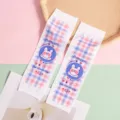 Cute kids cooling sleeves for summer sun protection arm sleeves with cute cartoon rabbit prints - Plaid Bunny Style (WHSP070-D)