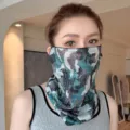 Summer breathable camouflage face mask and neck gaiter for outdoor cycling sun protection stylish. - Camouflage Green