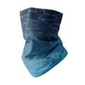 Maschera viso da ciclismo in seta ghiaccio ghetta da collo motivo crepato blu sfumato - Taglia unica / WHHT561-11 Sfumato Blu Crepatura
