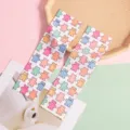 Süße Cartoon-Bär-Sonnenschutz-Eis-Seiden-Armschützer für Kinder in bunten Farben - Allover Bunter Bär Stil (WHSP069-G) / Macaron Bunter Bär (WHSP069-G)