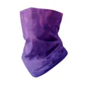 Maschera facciale bandana in seta di ghiaccio viola senza cuciture per ciclismo all'aperto. - Taglia unica / WHHT561-12 Cyber Viola Geometrico