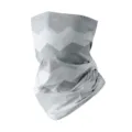 Scalda collo senza cuciture in seta di ghiaccio per ciclismo all'aperto con motivo chevron grigio. - Taglia unica / WHHT561-13 Riga Onda Grigia