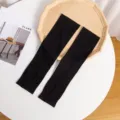 Manches de protection solaire en soie glacée noire pour sport extérieur anti UV respirant. - Noir