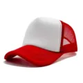 Casquette trucker rouge et blanche avec dos en filet respirant et visière incurvée. - Blanc Rouge