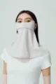 Breathable UV protection full face mask for women, comfortable sun protection faceini. - Cherry Blossom Pink