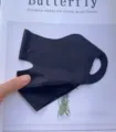 Breathable black ice silk sun protection mask for women with a seamless 3D design - Half Face Style No Logo (WHSP143) / Black