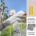 Graue UV-Schutz-Kühlarmstulpen mit Daumenlöchern für Outdoor-Sportarten - Nur Ärmel / Hellgrau