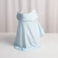 Masque de protection solaire visage entier en soie de glace bleu clair pour femmes foulard - Bleu pur