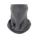 Calentador de cuello de punto gris grueso para invierno y protección térmica exterior - Calentador de cuello / Gris