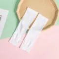 Summer ice silk sun protection arm sleeves, breathable white cooling sleeves with thumb hole. - With Thumb Hole / Kids White