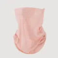 Masque de protection solaire en soie glacée rose, cache-cou respirant anti-UV pour cyclisme. - Rose