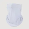 Masque facial anti-UV blanc en soie glacée respirant tour de cou cyclisme en plein air - Blanc