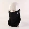 Summer sun protection cycling face mask UV proof ice silk neck gaiter breathable ear-hanging - One Size / Black