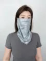 Ice silk sun protection face mask with ear loops for outdoor cycling, breathable neck gaiter. - WHSP360-G Tie-Dye Constellation - Grey