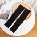 Manchettes de protection solaire en soie glacée noire pour un confort frais en plein air - Taille unique / Noir