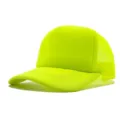 Neon yellow mesh trucker hat for outdoor sun protection, breathable sport baseball cap. - Neon Yellow
