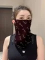 Summer outdoor sun protection face mask ice silk breathable cycling neck gaiter for daily use - WHSP360-A Barbie Letters - Premium Black