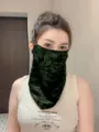 Outdoor sun protection face mask, ear-hanging ice silk riding neck gaiter for summer unisex. - WHSP360-D Tiger Camo - Army Green