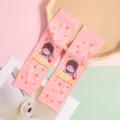 Süße rosa Sonnenschutz-Ärmel aus Eisseide für Kinder mit orangefarbenem Cartoon-Muster - Zartrosa Orangen Junge Stil (WHSP069-I)