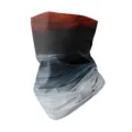 Maschera viso magica senza cuciture ciclismo protezione solare seta di ghiaccio sciarpa - Taglia unica / WHHT561-14 Sfumato Rosso Nero
