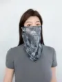 Summer anti-UV face mask and sun protection neck gaiter for women cycling outdoor sports. - Paisley Gray