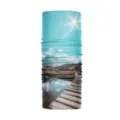 Foulard tubolare estivo in seta di ghiaccio con stampa di lago alpino per attività all'aperto. - Stile Paesaggio Inchiostro Cinese (WHHT562-20)