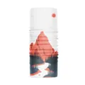 Bandana tubolare magica in seta di ghiaccio, scaldacollo estivo protezione solare per ciclismo. - Stile Paesaggio Foresta Montagna Rossa (WHHT562-22)