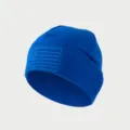 Men winter royal blue fleece beanie hat, warm outdoor cold weather fleece knit cap SKU - Hat / Blue