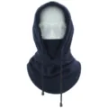 Θερμική κουκούλα ποδηλασίας από fleece σε μπλε ναυτικό με αντιανεμική μάσκα - Μήκος Κορμακιού / Ναυτικό μπλε
