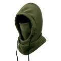 Χειμερινό υπαίθριο ποδήλατο fleece αντιανεμικό ζεστό κουκούλα μάσκα σκι για άνδρες. - Πράσινο του Στρατού