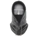 Passamontagna invernale in pile grigio scuro, maschera facciale per sport e ciclismo - Lunghezza Body / Grigio scuro