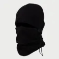 Men Winter Windproof Fleece Balaclava Ski Mask Outdoor Cycling Neck Warmer Black Hat - Set / Black