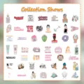 Collection of 50 cute skincare themed stickers for laptop and DIY decoration - 50 Sheets
