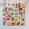 Nahaufnahme der geprägten Aufkleber im mediterranen Stil für DIY-Scrapbooking-Dekor - 12cm*12cm / FDYC002-Mediterraner Stil 2