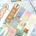Set of vintage teddy bear and girl shaped bookmarks for creative reading gift items - Vintage Doll Series / 30 Sheets