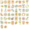 Collection of gold foil tulip PET stickers for DIY crafts and scrapbooking decoration - Tulip Whisper (Foil Stamping)
