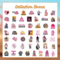 Collezione di adesivi cartoon con donne operaie e temi STEM per valigie e laptop - Serie PMS376 / 50 Fogli/Pacchetto