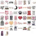 Collection of 50 holographic Bookish reading stickers for scrapbooking and laptop decor - Reading Stickers Style 3 / 50 Sheets