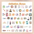 Assorted set of 60 cartoon beauty and skincare stickers for DIY journal decoration - 60 Cards / PMS446 Series