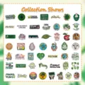 Collection of 50 vegan stickers with plant-based slogans for laptop and DIY projects - Vegan Theme (PMS402) / 50 Sheets