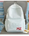 Élégant sac à dos scolaire bleu clair avec texture nuage et détails de broderie MZ Lucky - Bleu