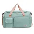 Bolsa de deporte verde menta con separación seco-húmedo y compartimento para zapatos - Verde