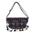 Etnische vintage crossbodytas met tribale patronen en kleurrijke kwastjes - Model 5
