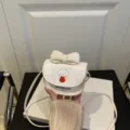 Elegante mini bolso bandolera a cuadros con lindo estampado de perro y detalle de lazo - Blanco