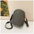 Bolso bandolera pequeño de nailon impermeable verde oliva con correa ajustable mujer - Gris