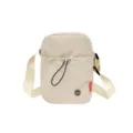 Minimalistische crèmekleurige nylon crossbodytas, lichte kleine schoudertas voor dagelijks - Wit