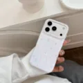Detailansicht der rosa sterngepunkteten magnetischen Handyhülle für iPhone, weiches TPU. - Magnetisch Süßes Sternenkaro / iPhone 18 Pro Max