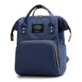Mochila multifuncional para pañales en azul marino con gran capacidad y diseño - Azul