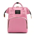 Mochila pañalera rosa multifuncional de gran capacidad para las mamás más modernas - Rosa